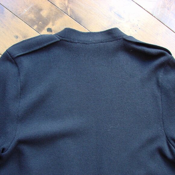 St. John Separates Black Knit Cardigan Sweater Luxury Santiago Knit Medium - Picture 8 of 12